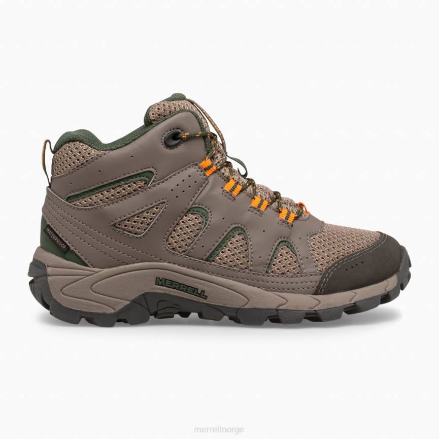 64NP1444 steinblokk Merrell oakcreek mid blonder vanntett støvel (mk264768)