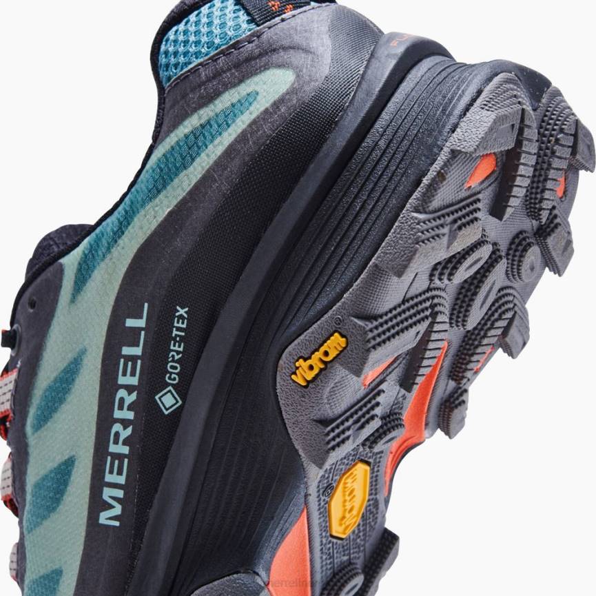 64NP989 mineral Merrell moab speed gore-tex (j067008)